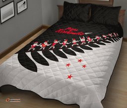 Quilt Bed Set New Zealand Haka Christmas Black