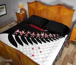 Quilt Bed Set New Zealand Haka Christmas Black