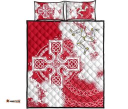 Isle of Man Quilt Bed Set Isle of Man Celtic Cross