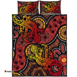 Aboriginal Lizard Quilt Bed Set