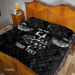 Custom NZ Rugby Quilt Bed Set Kapa Opango Maori Haka With Years of The All Black Champions