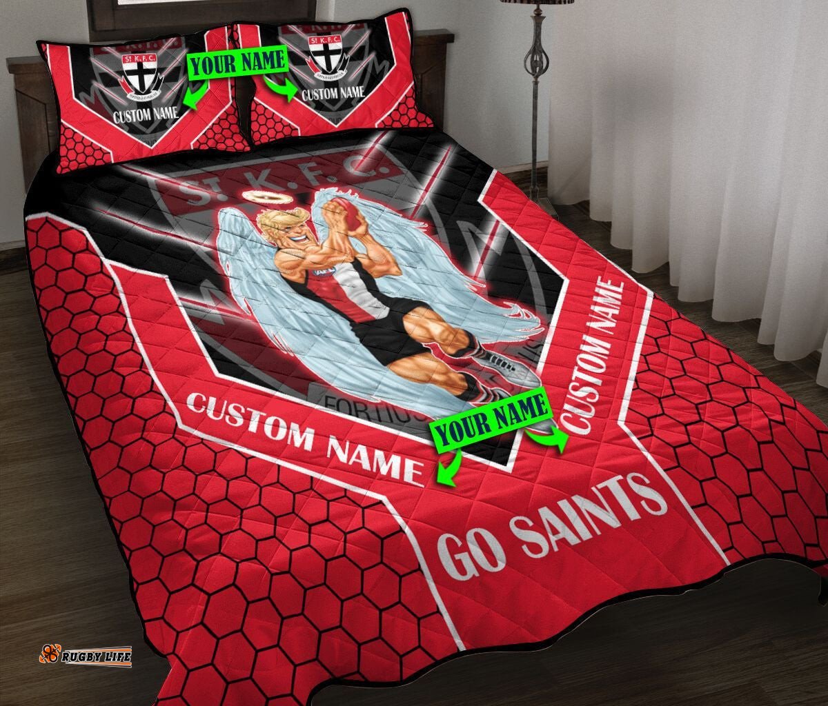 Afl Quilt Bed Set St Kilda Football Club Mascot
