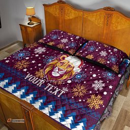 Custom Lions Football Quilt Bed Set Christmas Vibe