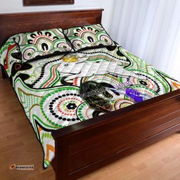 South Sydney Rabbitohs Quilt Bed Set Indigenous Premiers The King White