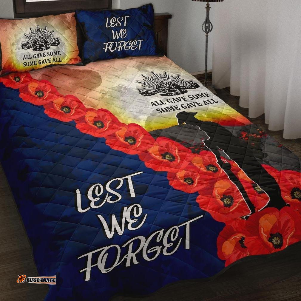 ANZAC Lest We Forget Quilt Bed Set All Gave Some, Some Gave All