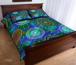 Aboriginal Quilt Bed Set Indigenous Turtle Dreaming