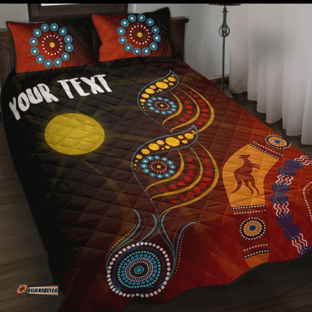 aboriginal personalised quilt bed set