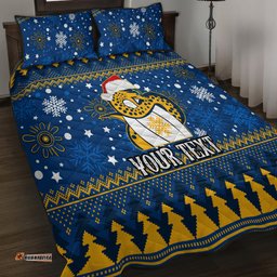 Custom Eels Rugby Quilt Bed Set Chirstmas Vibe