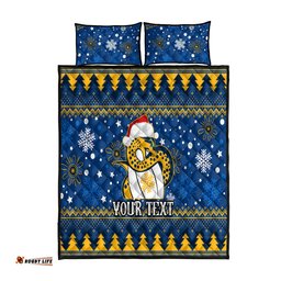 Custom Eels Rugby Quilt Bed Set Chirstmas Vibe