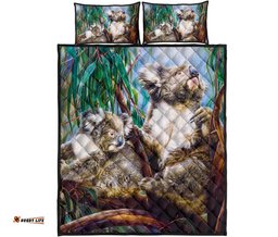 Quilt Bed Set Koala and Joey Quilt Cover Set 3D Art
