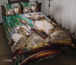 Quilt Bed Set Koala and Joey Quilt Cover Set 3D Art