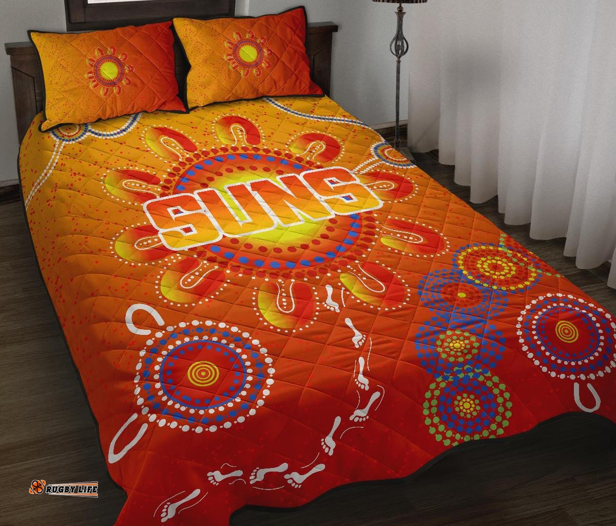 naidoc suns quilt bed set gold coast indigenous style