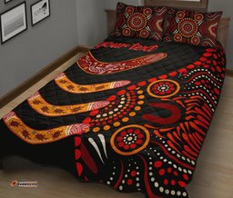 aboriginal personalised quilt bed set aboriginal boomerangs with dot painting pattern