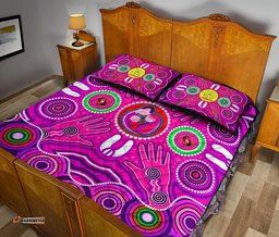 Quilt Bed Sets Aboriginal Family With Dot Painting art 03