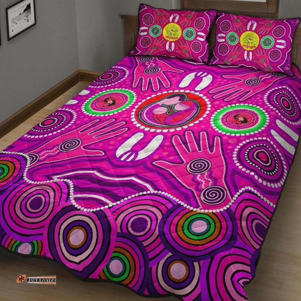 Quilt Bed Sets Aboriginal Family With Dot Painting art 03