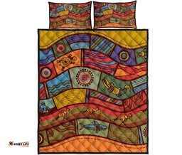 Quilt Bed Set Aboriginal Art With Animals