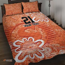 Australian Scorchers Cricket Custom Quilt Bed Set Minimalism Aboriginal