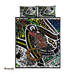 Aboriginal Lizzard Pattern Dot Art Quilt Bed Set