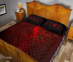 Wales Quilt Bed Set, Welsh Dragon Lava