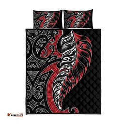 Koru Fern New Zealand Quilt Bed Set Maori Tribal Pattern