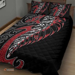 Koru Fern New Zealand Quilt Bed Set Maori Tribal Pattern