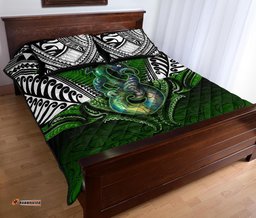 Manaia Mythology Quilt Bed Set Silver Fern Maori Tattoo
