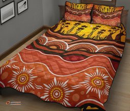 Aboriginal Quilt Bed Set Boab Tree Dot Painting Ver01