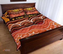 Aboriginal Quilt Bed Set Boab Tree Dot Painting Ver01