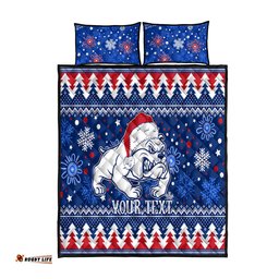 Bulldogs Football Quilt Bed Set Christmas Vibe