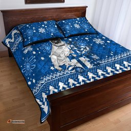 Bulldogs Rugby Quilt Bed Set Christmas Vibe