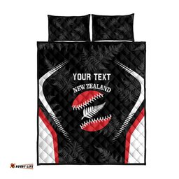 Custom New Zealand Silver Fern Softball Quilt Bed Set Go Aotearoa