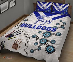 canterbury bankstown bulldogs quilt bed set indigenous