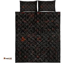 new zealand warriors quilt bed set maori tiki vocalno style