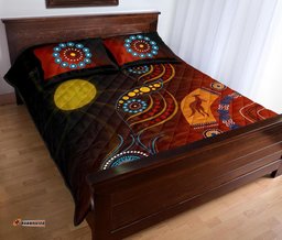 Aboriginal Quilt Bed Set Flowers On The Land