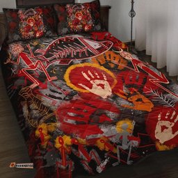 Aboriginal Quilt Bed Set Indigenous Fish Hand Art