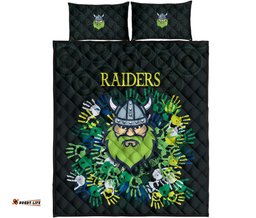 canberra quilt bed set raiders viking simple indigenous