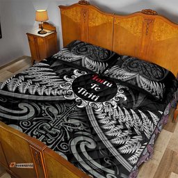 Toitu Te Tiriti Aotearoa Silver Fern Quilt Bed Set New Zealand Maori Pattern