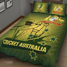 Cricket Quilt Bed Set Australian Cricket National Color