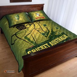 Cricket Quilt Bed Set Australian Cricket National Color