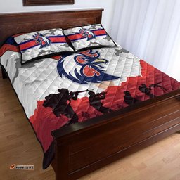 Custom Personalised Sydney Roosters ANZAC Quilt Bed Set Simple Style White