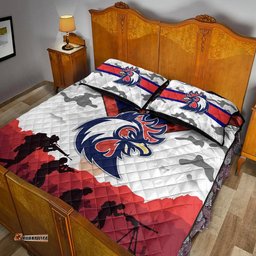 Custom Personalised Sydney Roosters ANZAC Quilt Bed Set Simple Style White