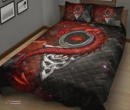 Wales Celtic Quilt Bed Set Dragon With Celtic