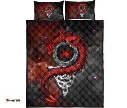 Wales Celtic Quilt Bed Set Dragon With Celtic