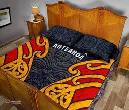 Aotearoa Quilt Bed Set Maori Moko