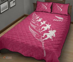 Quilt Bed Set New Zealand Rugby Haka Pink