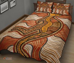 Aboriginal Quilt Bed Set Indigenous Kangaroo Vintage Stye