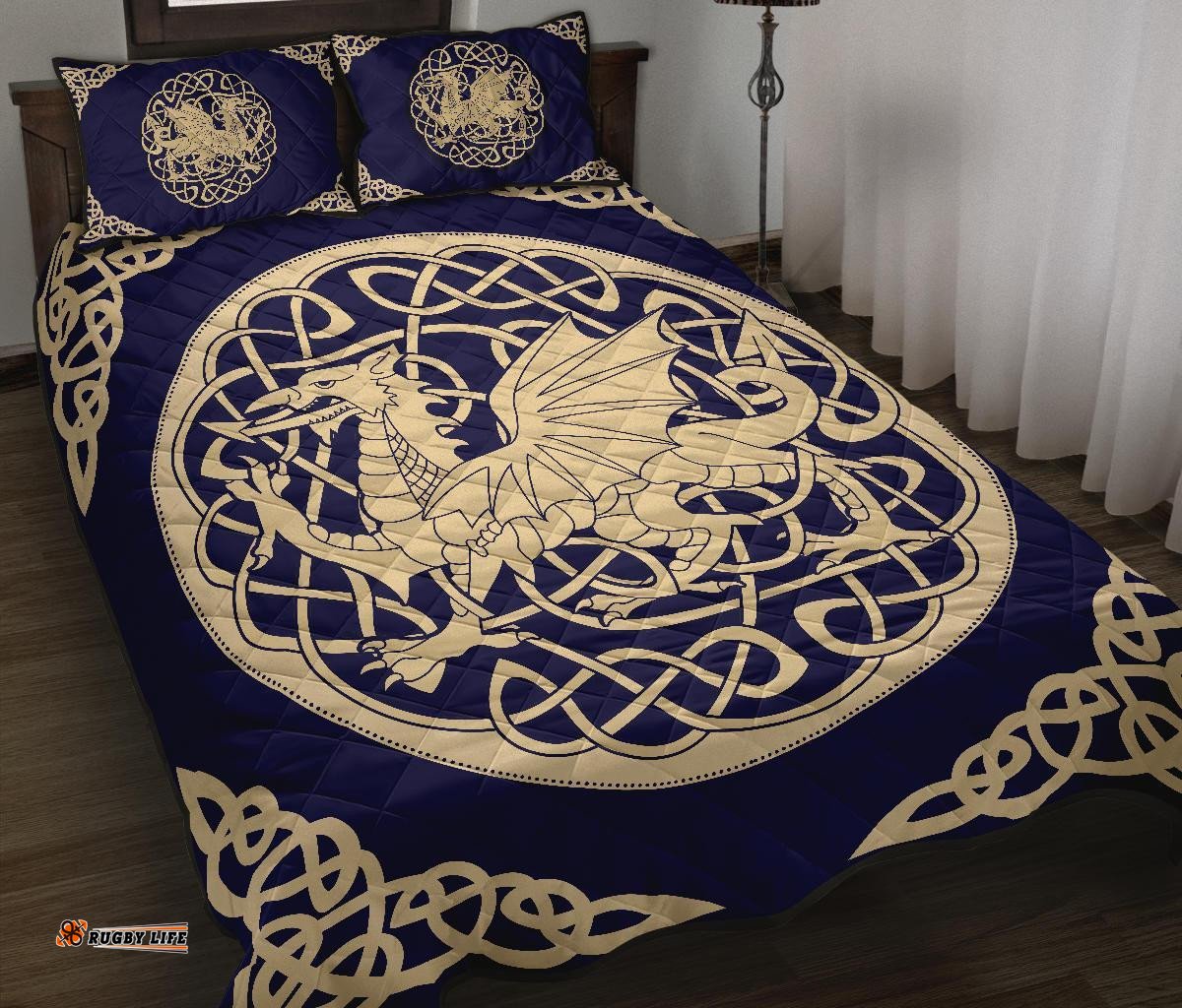 Wales Quilt Bed Set Welsh Dragon Quilt Bed 02
