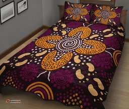 Aboriginal Quilt Bed Set Flowers Dot Panting Art
