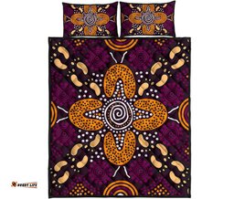 Aboriginal Quilt Bed Set Flowers Dot Panting Art