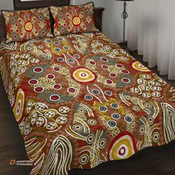 aboriginal art dot vibes quilt bed set indigenous no2